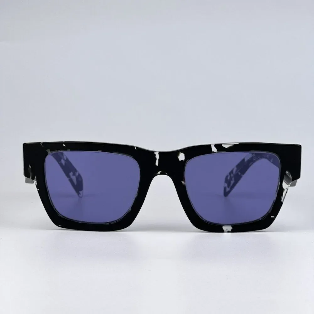 NEW Prada PRA06S 15O50B Tortoise Black Violet Mirror Square Unisex Sunglasses